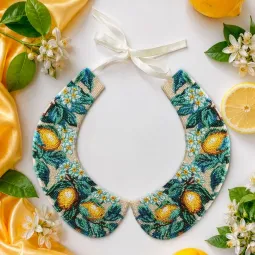 Main Bead Embroidery Kit Collar “Citrus Tenderness” 25 х 27 cm AADC-006