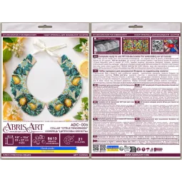 Kit de broderie perles principales Collier “Douceur Citronnée” 25 x 27 cm AADC-006