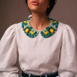 Main Bead Embroidery Kit Collar “Citrus Tenderness” 25 х 27 cm AADC-006