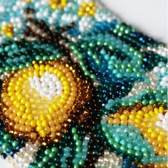 Main Bead Embroidery Kit Collar “Citrus Tenderness” 25 х 27 cm AADC-006