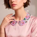Kit de broderie perles principales Col "Voile de Rose" 25 x 27 cm AADC-007