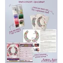 Kit de broderie perles principales Col "Voile de Rose" 25 x 27 cm AADC-007