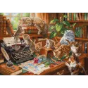 Cross stitch kit "Playful Paws Workshop" 45 × 32 cm SLETIL9992