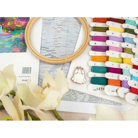 Cross stitch kit "Glow Ghost Cove" 36x29 cm SLETIL9989