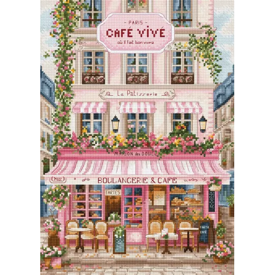 Cross stitch kit "Sweet Parisian Street" 19x27 cm SLETIL9988