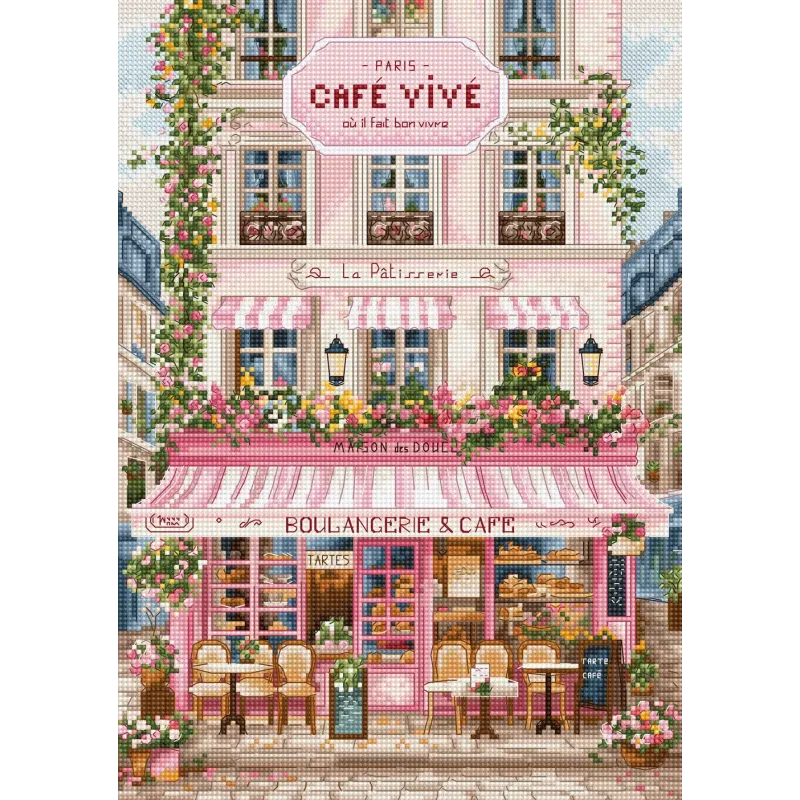 Kreuzstich-Set "Süße Pariser Straße" 19x27 cm SLETIL9988