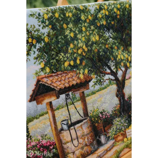 Kryželiu siuvinėjimo rinkinys "Po citrinmedžiu" 39.5x30 SK304