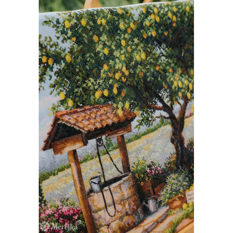 Kryželiu siuvinėjimo rinkinys "Po citrinmedžiu" 39.5x30 SK304
