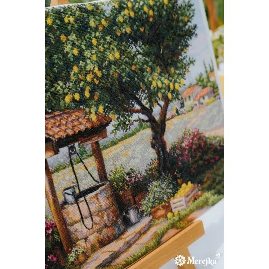 Kryželiu siuvinėjimo rinkinys "Po citrinmedžiu" 39.5x30 SK304