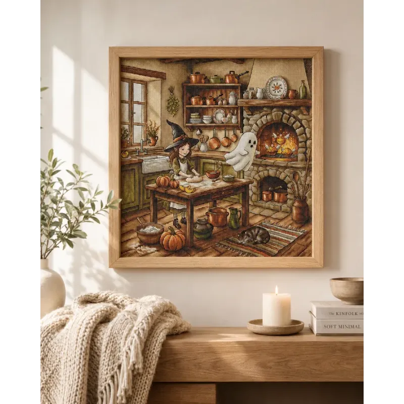 Cross stitch kit  "Autumn Magic Kitchen" 31.75 × 31.75 cm AVA-P105