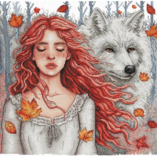 Cross stitch kit "Autumnal Silence" 27.15 x 26.83 cm AVA-P057