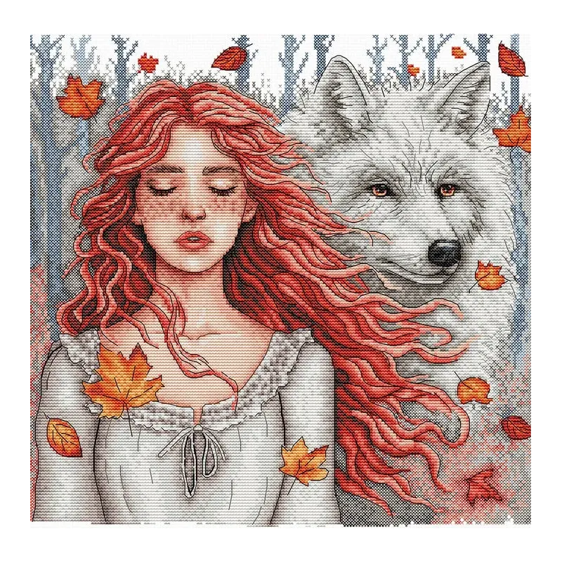 Kreuzstich-Set "Herbstliche Stille" 27,15 x 26,83 cm AVA-P057