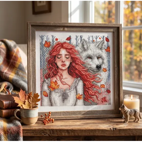 Kreuzstich-Set "Herbstliche Stille" 27,15 x 26,83 cm AVA-P057