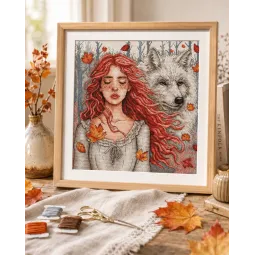 Kreuzstich-Set "Herbstliche Stille" 27,15 x 26,83 cm AVA-P057