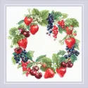 Cross stitch kit "Wreath with Berries" 30x30 cm SR2323