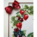 Kreuzstich-Set "Kranz mit Beeren" 30x30 cm SR2323
