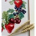 Kit de point de croix "Couronne de baies" 30x30 cm SR2323