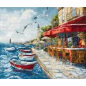 Siuvinėjimo kryželiu rinkinys "Uostas vėjas" 24x20 cm SLETIL9986