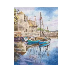Kreuzstichsets "Küstenboote" 21,5x28,5 cm RTOM1083