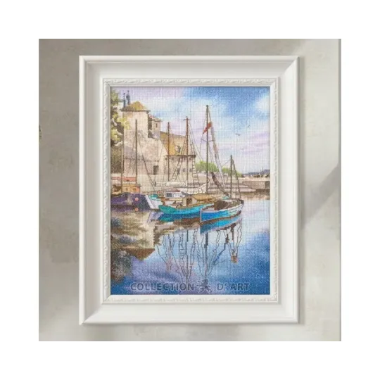 Kits de point de croix "Bateaux côtiers" 21,5x28,5 cm RTOM1083