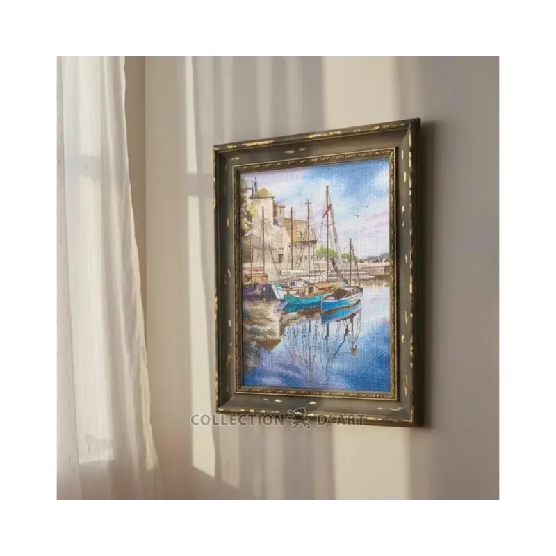 Kits de point de croix "Bateaux côtiers" 21,5x28,5 cm RTOM1083