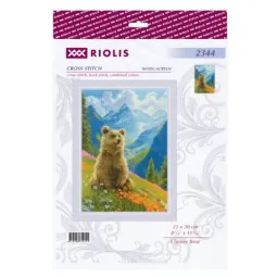 Kit point de croix "Ours maladroit" 21x30 cm SR2344