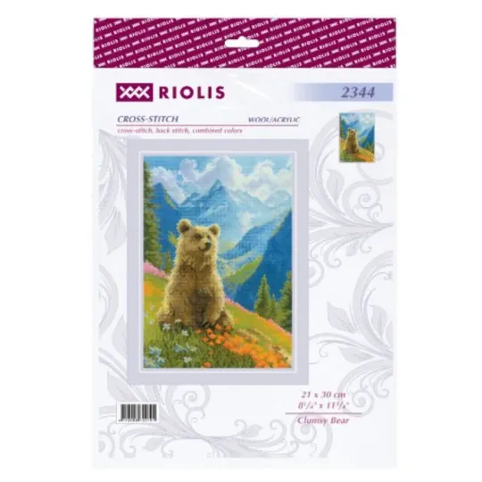 Kreuzstich-Set "Tollpatschiger Bär" 21x30 cm SR2344