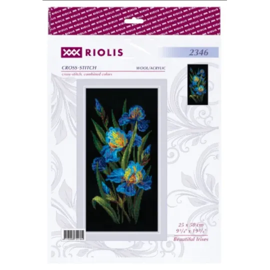 Kreuzstich-Set "Schöne Irisse" 25x50 cm SR2346