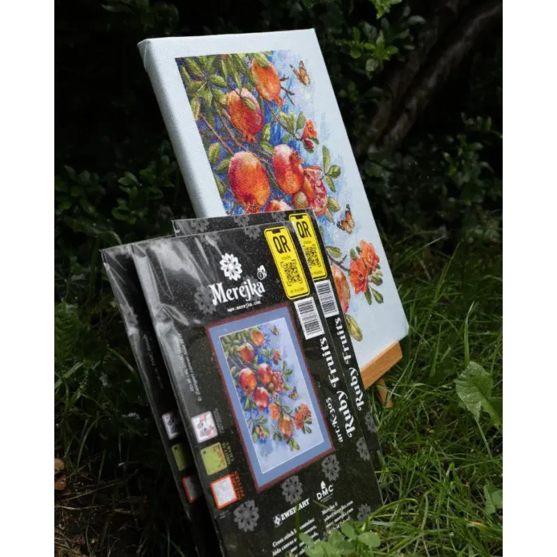 Kit de point de croix "Fruits Rubis" 25x36 cm SK305