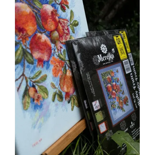 Kit de point de croix "Fruits Rubis" 25x36 cm SK305