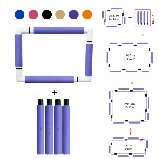 18 cm Clips frame extension piece (lilac) 270-00LI