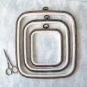 18x20 cm quadratischer Flexi-Reifen (dunkelbraun) 230-12BR