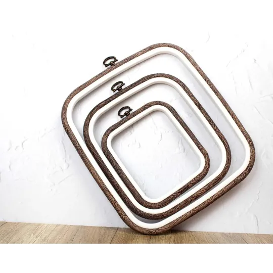 18x20 cm quadratischer Flexi-Reifen (dunkelbraun) 230-12BR
