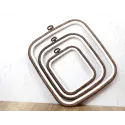 18x20 cm quadratischer Flexi-Reifen (dunkelbraun) 230-12BR