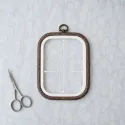 12,5x14,5 cm Square flexi hoop (dark brown) 230-11BR