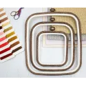 12,5x14,5 cm Square flexi hoop (dark brown) 230-11BR
