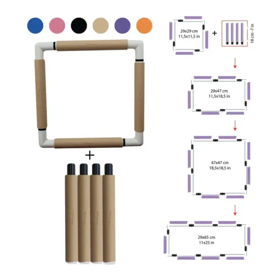 18 cm Clips Rahmen Verlängerungsteil (beige) 270-00BEIGE