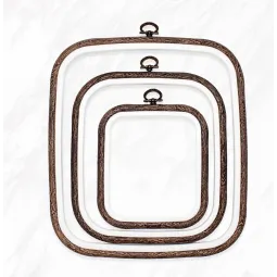 12,5x14,5 cm kvadratinė lanksti siuvinėjimo
ramė (tamsiai ruda) 230-11BR