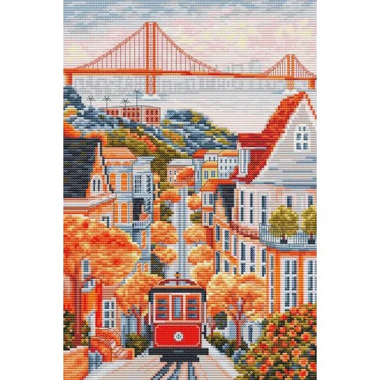 Kreuzstich-Set "San Francisco, USA" 17,5 x 26 cm SBPK04