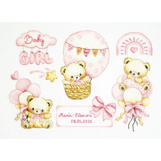 Kit point de croix "Velvet Hugs" 27 x 19 cm SB1444