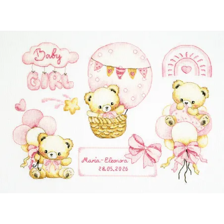 Cross Stitch Kit "Velvet Hugs" 27 x 19 cm SB1444
