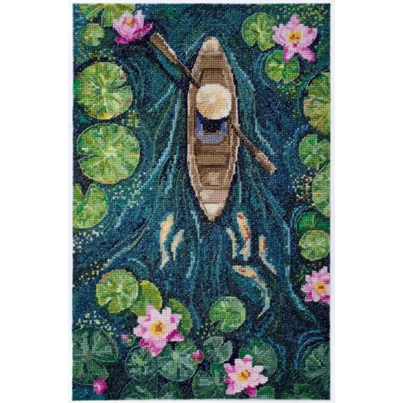 Siuvinėjimo kryželiu rinkinys "Vienas kanojoje" 21 x 32 cm AAH-170