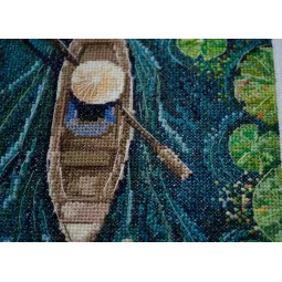 Kreuzstich-Set "Einer im Kanu" 21 x 32 cm AAH-170
