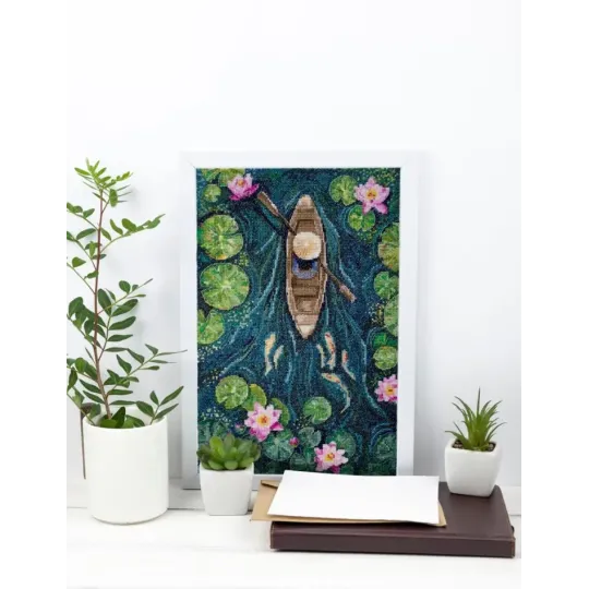 Cross-stitch kit "One in a canoe" 21 х 32 cm AAH-170