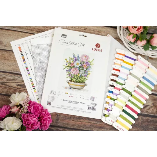 Cross Stitch Kit "A Dream Beneath The Petals" 25 x 30 cm SB7061