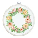 Kreuzstich-Set mit Stickrahmen "Die Eleganz der Rosen" 11 x 11 cm SBC111