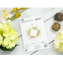 Kit de point de croix avec cercle inclus "Rythme Floral" 11 x 10 cm SBC110