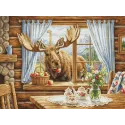 Cross Stitch Kit "Unexpected Cabin Guest" 27x20 cm SG731