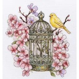 Kit de point de croix "Chant de canari" 22 х 24 cm AAH-331
