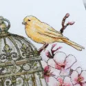Kreuzstich-Set "Kanarienvogel-Gesang" 22 x 24 cm AAH-331